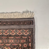 25097- Jaldar Hand-knotted/Handmade Pakistani Rug/Carpet Traditional Authentic/Size: 3'4" x 2'1"/102cm x 64cm