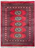 25058-Bokhara Hand-Knotted/Handmade Pakistani Rug/Carpet Tribal/Nomadic Authentic/ Size: 3'0" x 2'2"/91cm x 66cm