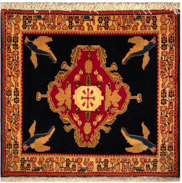 23844-Ghashgai Hand-Knotted/Handmade Persian Rug/Carpet Tribal/ Nomadic/Authentic/ Size: 2'0" x 2'2"