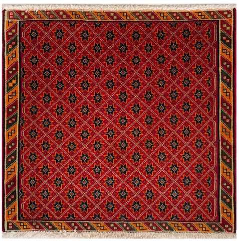 23846-Ghashgai Hand-Knotted/Handmade Persian Rug/Carpet/ Tribal/ Nomadic/Authentic/ Size: 2'3" x 2'4"