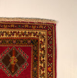 23875-Ghashgai Hand-Knotted/Handmade Persian Rug/Carpet Tribal/ Nomadic/Authentic/ Size: 2'2" x 2'2"