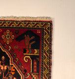 23873-Ghashgai Hand-Knotted/Handmade Persian Rug/Carpet/ Tribal/ Nomadic/ Authentic/ Size: 2'6" x 1'11"