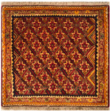 23859-Ghashgai Hand-Knotted/Handmade Persian Rug/Carpet Tribal/ Nomadic/Authentic/ Size: 2'0" x 2'0"