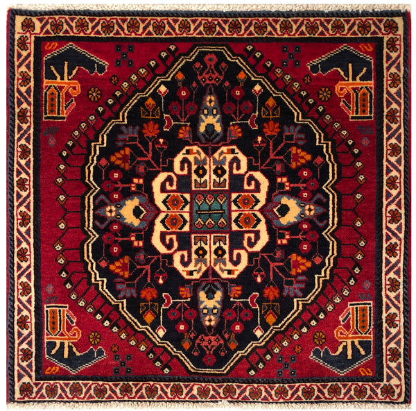 23854-Ghashgai Hand-Knotted/Handmade Persian Rug/Carpet/ Tribal/ Nomadic/Authentic/ Size: 2'2" x 2'1"