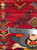 23830-Ghashgai Hand-Knotted/Handmade Persian Rug/Carpet Tribal/ Nomadic/Authentic/ Size: 2'0" x 1'9"