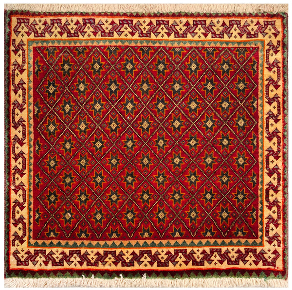 23862-Ghashgai Hand-Knotted/Handmade Persian Rug/Carpet Tribal/ Nomadic/Authentic/ Size: 2'0" x 2'1"