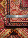 24297 - Shiraz Hand-Knootted/Handmade Persian Rug/Carpet Tribal/Nomadic Authentic/Size: 7'0" x 4'11"