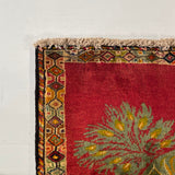 24534-Ghashgai Hand-Knotted/Handmade Persian Rug/Carpet Tribal/ Nomadic Authentic/Size: 1'10" x 1'10"