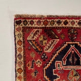 24427-Ghashgai Hand-Knotted/Handmade Persian Rug/Carpet Tribal / Nomadic Authentic/Size: 1'9" x 1'9"