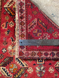 24427-Ghashgai Hand-Knotted/Handmade Persian Rug/Carpet Tribal / Nomadic Authentic/Size: 1'9" x 1'9"