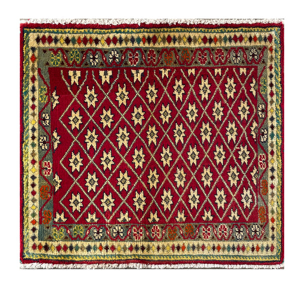 24493-Ghashgai Hand-Knotted/Handmade Persian Rug/Carpet Tribal/ Nomadic Authentic/Size: 2'1" x 2'3"