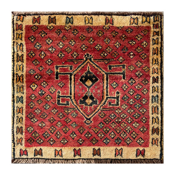 24524-Ghashgai Hand-Knotted/Handmade Persian Rug/Carpet Tribal/ Nomadic Authentic/Size: 2'0" x 2'0"