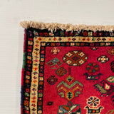 24514-Ghashgai Hand-Knotted/Handmade Persian Rug/Carpet Tribal/Nomadic Authentic/Size: 1'9" x 1'10"