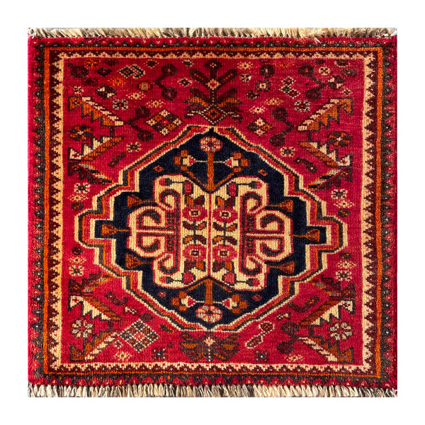 24479-Ghashgai Hand-Knotted/Handmade Persian Rug/Carpet Tribal/ Nomadic Authentic/Size: 1'8" x 1'10"