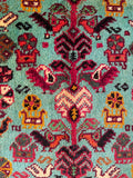 24396-Ghashgai Hand-Knotted/Handmade Persian Rug/Carpet/ Tribal/ Nomadic Authentic/Size: 1'7" x 1'8"