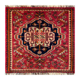 24478-Ghashgai Hand-Knotted/Handmade Persian Rug/Carpet Tribal/ Nomadic Authentic/Size: 1'8" x 1'10"