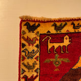 24487-Ghashgai Hand-Knotted/Handmade Persian Rug/Carpet Tribal/ Nomadic Authentic/Size: 1'10" x 2'0"