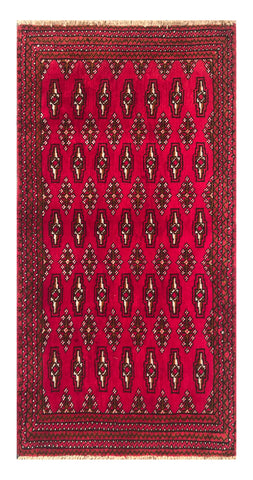 24173-Turkmen Hand-Knotted/Handmade Persian Rug/Carpet Traditional/Authentic/ Size: 4'2" x 2'0"