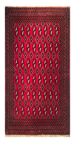 24162-Turkmen Hand-Knotted/Handmade Persian Rug/Carpet Traditional/Authentic/ Size: 4'6" x 2'0"