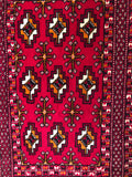 24160-Turkmen Hand-Knotted/Handmade Persian Rug/Carpet Traditional/Authentic/ Size: 3'3" x 1'11"