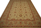 19245-Chobi Ziegler Hand-Knotted/Handmade Afghan Rug/Carpet Tribal/Nomadic Authentic/ Size: 9'9" x 6'11"/ 297cm x 211cm