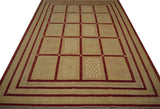 19112-Chobi Ziegler Hand-Knotted/Handmade Afghan Rug/Carpet Tribal/Nomadic Authentic/ Size: 9'5''x 6'8''/ 287cm x 211cm