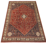 16767 - Abadeh Hand-Knotted/Handmade Persian  Rug/Carpet Traditional/Authentic/ Size: 9'10" x 6'6"/ 300cm x 198cm
