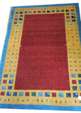 15083 - Lori Persian Hand-Knotted Authentic/Nomadic/Tribal Gabbeh/ Size: 9'1" x 6'3" / 277cm x 191cm