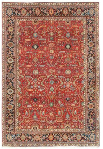 24770 - Royal Heriz Hand-Knotted/Handmade Indian Rug/Carpet Traditional/Authentic/Size: 12'2" x 9'2"/371cm x 279cm