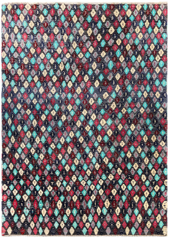 24091- Chobi Ziegler Afghan /Hand-Knotted /Contemporary/Traditional/ Size: 10'0" x 7'1"
