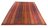 23992 - Kelim Hand-Woven/Flat-Weved/Afghan Kelim /Carpet Moden/Nomadic Authentic/Size: 9'9" x 6'7"