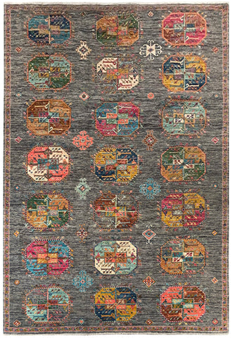 23902 - Royal Chobi Ziegler Afghan Hand-Knotted Contemporary/Traditional /Size: 9'11" x 6'8"