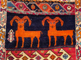 24539-Ghashgai Hand-Knotted/Handmade Persian Rug/Carpet Tribal / Nomadic Authentic/Size: 2'0" x 2'0"