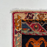 24539-Ghashgai Hand-Knotted/Handmade Persian Rug/Carpet Tribal / Nomadic Authentic/Size: 2'0" x 2'0"