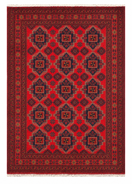 27912- Khal Mohammad Hand-Knotted/Handmade Afghan Rug/Carpet/Traditional/Authentic/Size: 9'6" x 6'5"/290cm x 196cm