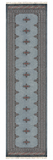 27615-Bokhara Hand-Knotted/Handmade Pakistani Rug/Carpet Tribal/Nomadic Authentic/ Size: 9'8" x 2'6"/295cm ×76cm