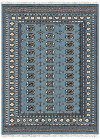 27587-Bokhara Hand-Knotted/Handmade Pakistani Rug/Carpet Tribal/Nomadic Authentic/ Size: 8'0" x 5'6"/244cm x 168cm