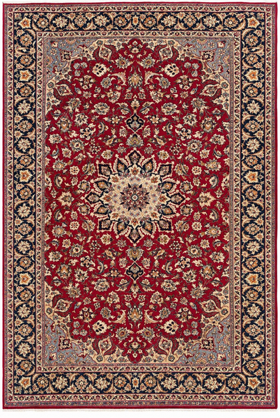25785- Isfahan Persian Hand-Knotted Authentic/Traditional Carpet/wool pile/cotton base/Rug / Size: 10'9" x 7'0"/328cm x 213cm