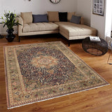 13429 - Tabriz Persian Hand-knotted Authentic/Traditional Carpet/Rug Silk-made/ Size: 9'11" x 6'7"