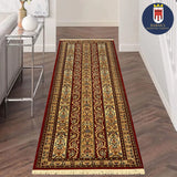 14233 - Qom Persian Hand-knotted Authentic/Traditional Runner Silk-made  6'7" x 1'9"