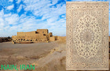 14581 - Nain Persian Hand-Knotted Authentic/Traditional Carpet/Rug/ Size: 8'6" x 5'5"