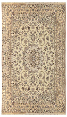 14581 - Nain Persian Hand-Knotted Authentic/Traditional Carpet/Rug/ Size: 8'6" x 5'5"