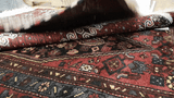 14640 - Turkoman Persian Hand-knotted Antique Authentic/Traditional Nomadic/Tribal Carpet/Rug/ Size: 3'8" x 2'11"