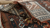 14646 - Shiraz Persian Hand-weaved Antique Authentic/Traditional Nomadic/Tribal/ Size: 6'4" x 4'9"