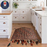 14650 - Turkoman Russian Hand-knotted Antique Tekke-design Authentic/Traditional Nomadic/Tribal Carpet/Rug/ Size: 4'0" x 2'3"