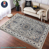 15043 - Nain Persian Hand-Knotted Authentic/Tribal/ Nomadic Carpet/Rug Silk-made/Size: 8'6" x 5'9"