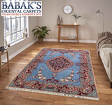 15031 - Isfahan Persian Hand-Knotted Authentic/Traditional Carpet/Rug Silk-made/ Size: 4'0" x 2'7"