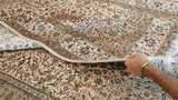 15047 - Ghom Persian Hand-Knotted Authentic/Traditional Carpet/Rug Silk-made Signed-piece/ Size: 6'7" x 4'7"