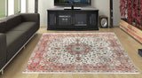 15050 - Tabriz Persian Hand-knotted Authentic/Traditional Carpet/Rug Silk-made/ Size: 8'2" x 8'2"
