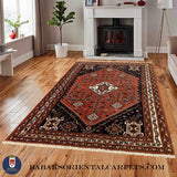15066 - Abadeh Persian Hand-Knotted Authentic//Traditional/Carpet/Rug/ Size: 4'10"x 3'6"